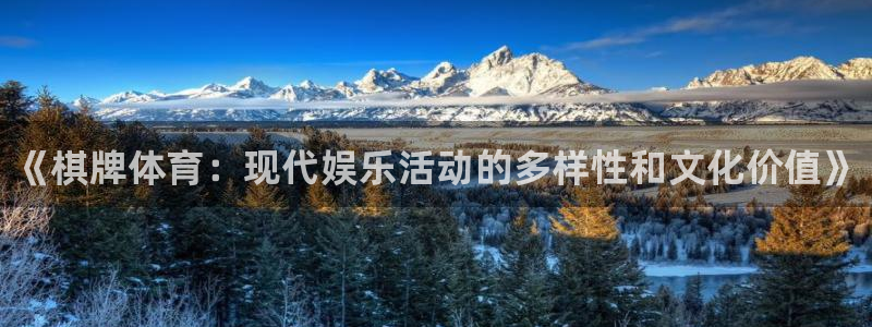 77体育app下载官网：《棋牌体育：现代娱乐活动的多样性和文化价值》